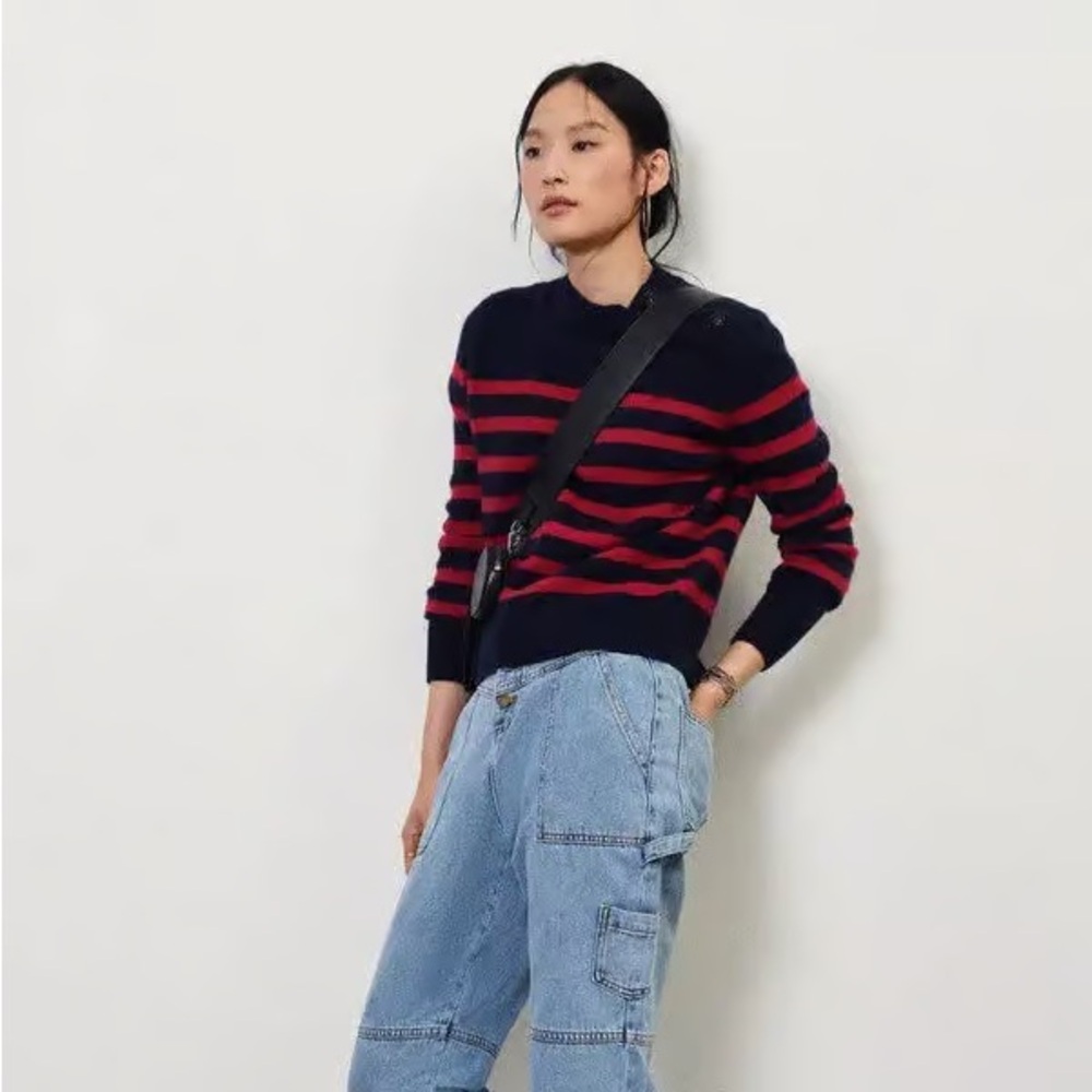 ba&sh Sean Sweater - Blue & Red, Cashmere Blend, Marinière